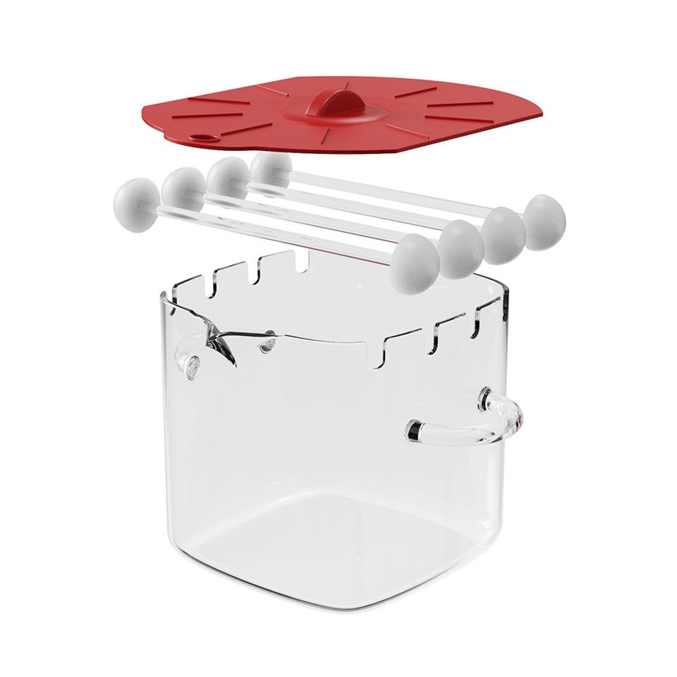 Heat Resistant Microwave Bacon Glass Cooker