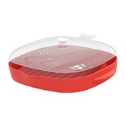 Örbylgjuofn beikonbakkinn rauður